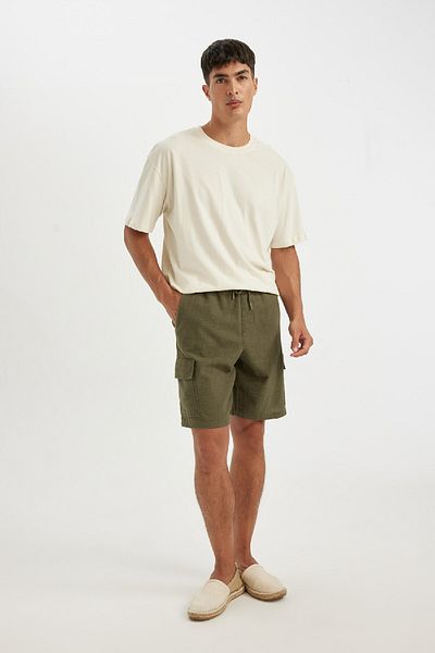 DeFacto Bequeme Baumwoll-Cargo-Taschen-Bermudashorts – C7672ax24sm