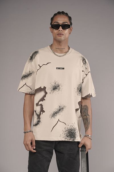 Butik TREND WE Μπλουζάκι με στάμπα με 2 νήματα από ύφασμα Oversize Fit