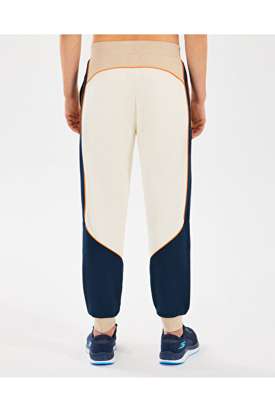SKECHERS M Diagonal Lw Fleece Jogger Sweatpant Erkek Off White Eşofman Altı S2510037-102