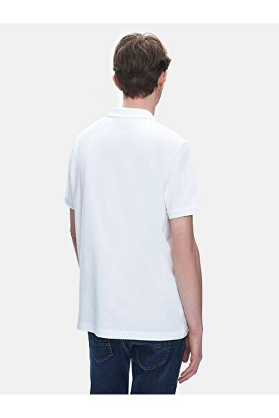 Ltb Lozoko White Men's Polo Neck Short Sleeve Regular T-Shirt 1225841886089100