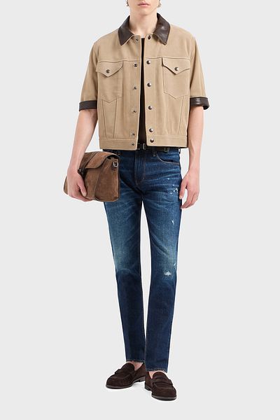 Emporio Armani Stretch Cotton Slim Fit Low Waist Skinny Leg Jeans Men's Jeans Pants Em 000121   Af13281 m