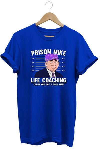 remonz The Office Prison Mike Printed 100% Cotton Regular T-shirt T-shirt κανονικού μεγέθους