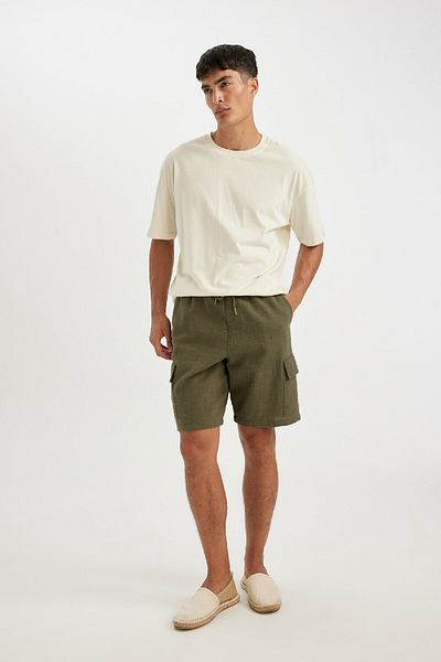 DeFacto Bequeme Baumwoll-Cargo-Taschen-Bermudashorts – C7672ax24sm