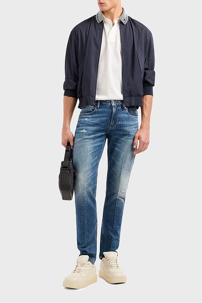 Emporio Armani Stretch Cotton Slim Fit Low Waist Skinny Leg Jeans Men's Jeans Pants Em 000121   Af13281 m