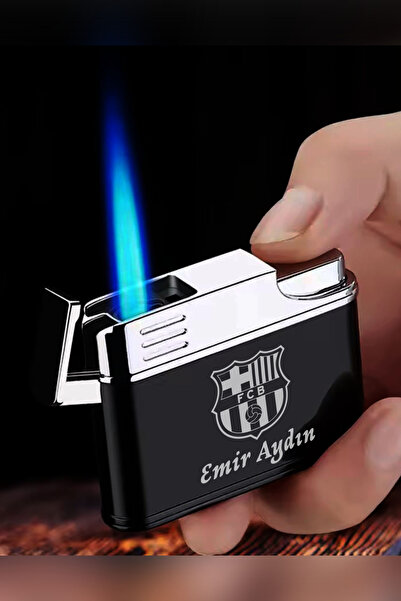 İŞTE BU Kişiye Özel Isimli Siyah Gazlı Tasarım Çakmak Takım Taraftar Amblem L...