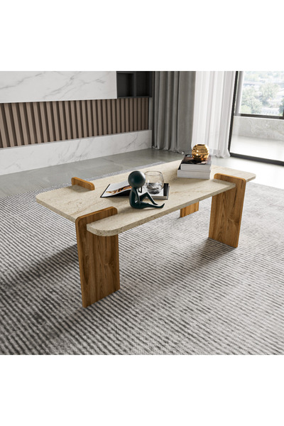 ALONEX HOME Diana Ud Mermer Desenli Orta Sehpa Modern Sehpa Dianaudortasehpa