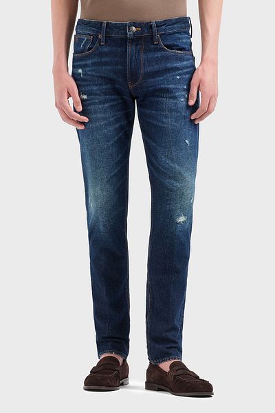 Emporio Armani Stretch Cotton Slim Fit Low Waist Skinny Leg Jeans Men's Jeans Pants Em 000121   Af13281 m