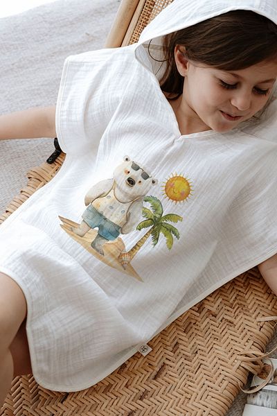 Tuğba Kuğu 4 Layer Muslin Poncho - Summer Vibes