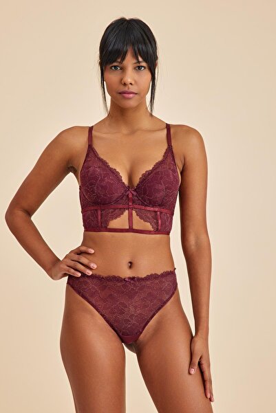 Amarelle Σουτιέν Bustier Roma Burgundy Lace χωρίς επένδυση