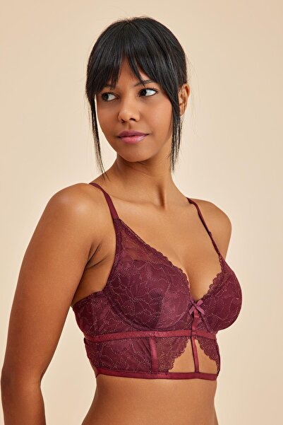 Amarelle Σουτιέν Bustier Roma Burgundy Lace χωρίς επένδυση