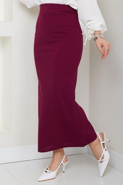 hafsamina Μολύβι Φούστα Plum - HM2714