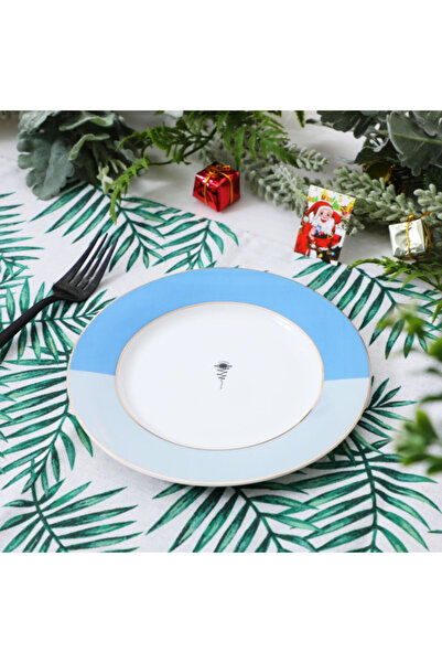 Bien Servi 3-Piece Round Shaped Calligraphic Dessert Plate Set