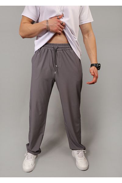 INFLUYENTE Ανδρικό Smoked Baggy Style Αλεξίπτωτο Πανί Φαρδύ Παντελόνι Ευέλικτη Μέση