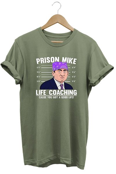 remonz The Office Prison Mike Printed 100% Cotton Regular T-shirt T-shirt κανονικού μεγέθους