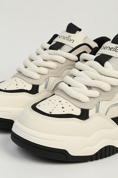 Benetton Λευκά Μαύρα Γυναικεία Αθλητικά Παπούτσια BNI-11571