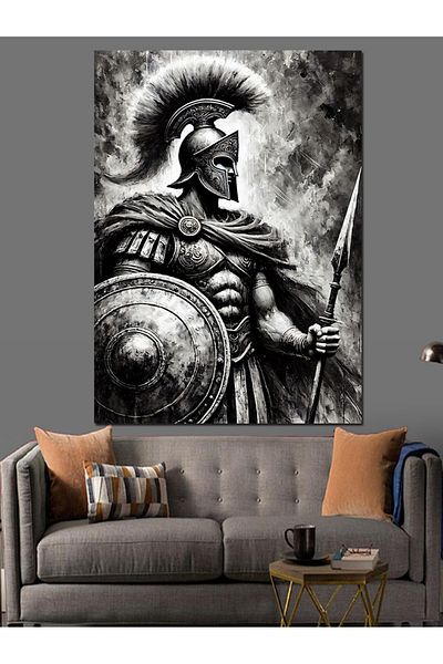 Tablomega Pictură Decorativă Soldat Spartân - Lemn MDF