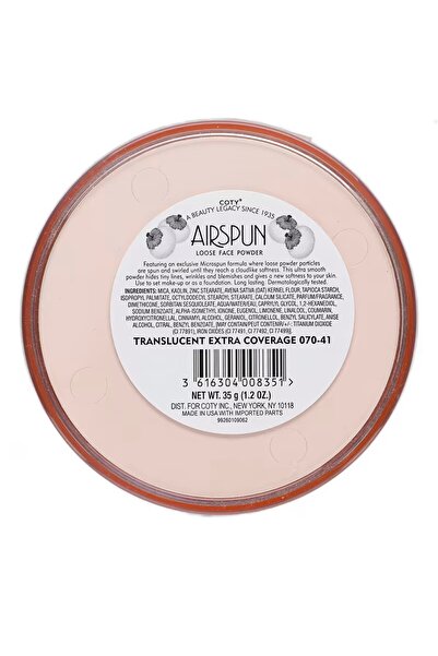 Coty Airspun Loose Face Powder Translucent Extra Coverage, 35g