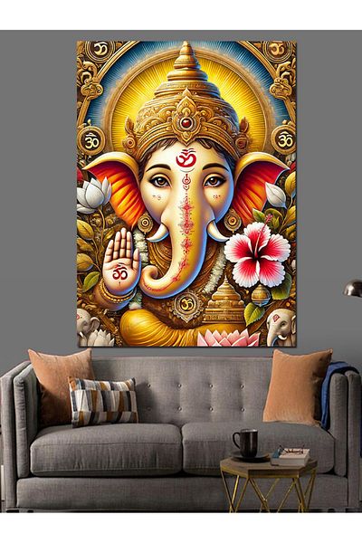 Tablomega Pânză decorativă Hindu God Ganesha - Lemn MDF