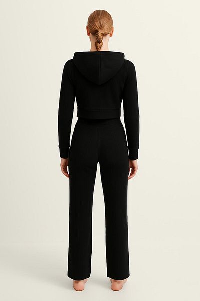 HAKKE Ribbed Textured Zippered Double Suit