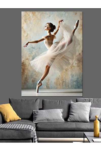Tablomega Canvas Decorativ Balerina și Balanță - Lemn MDF