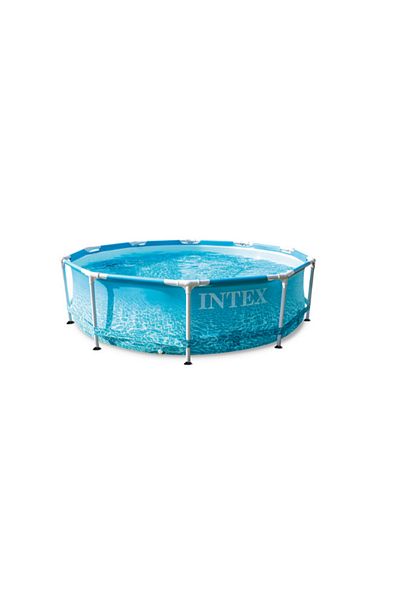 Intex Printed Beachside Metal Frame Durable Round Swimming Pool 305 x 76cm