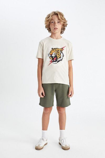 DeFacto Tricou cu mânecă scurtă imprimat pentru băiat Set 2 piese C9856a824hs