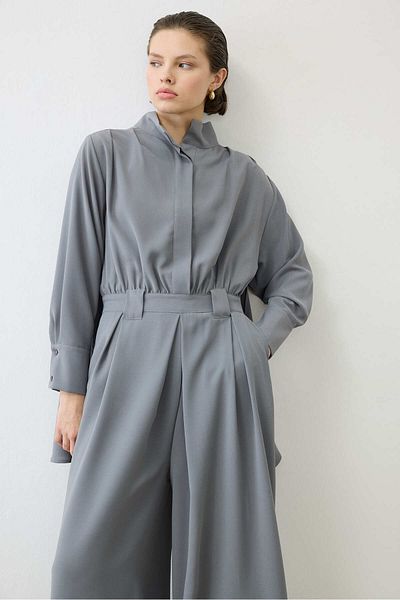 TERZİ DÜKKANI Monica Crepe Jumpsuit Anthracite