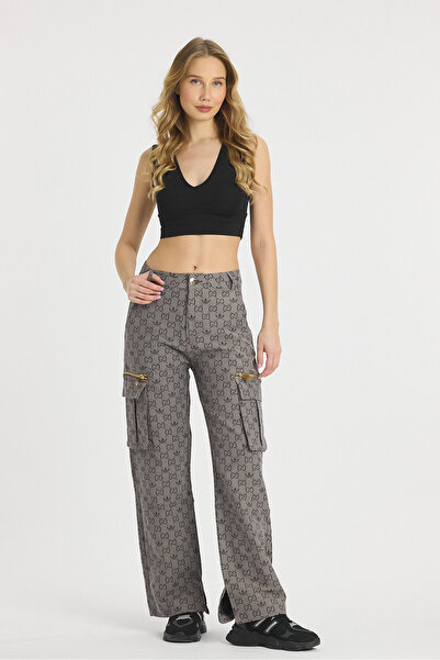 speedway Kadın Kargo Cepli Desenli Pantolon