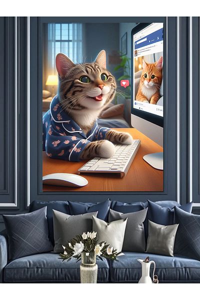 Tablomega Social Media Love Decorative Canvas - Mdf Wooden Painting