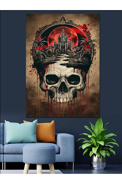 Tablomega Heart of Death Decorative Canvas - Mdf Wooden Painting