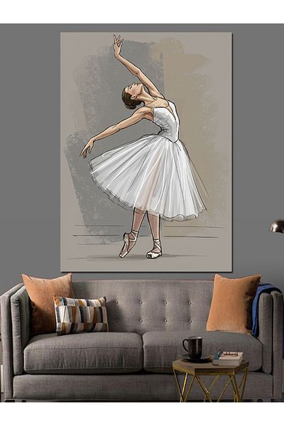 Tablomega Ballerina and Elegance Decorative Canvas - Mdf Wooden Painting