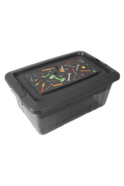 Herevin 5,75 Lt Gray Color Patterned Sewing Box 210 mm X 312 mm X 140 mm