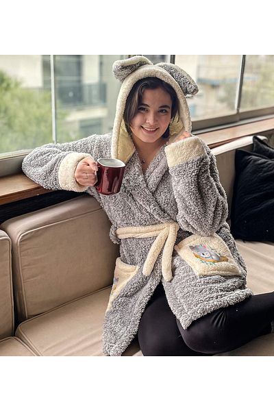 Özgüner Oyuncak ثوب نسائي قطيفة - ناعم ودافئ، مريح في الشتاء