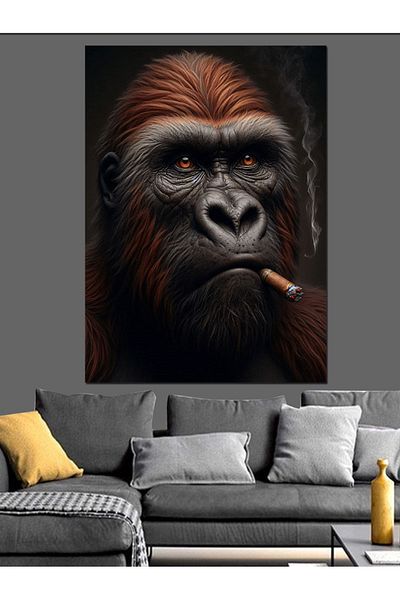 Tablomega Gorila de gândire și pânză decorativă Deep Look - MDF Wood Table