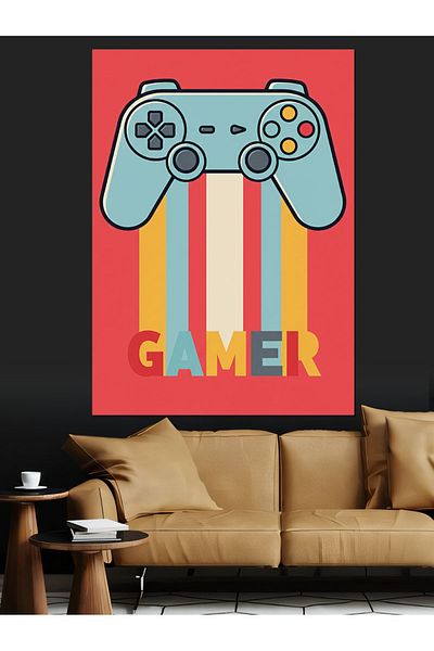 Tablomega Διακοσμητικός καμβάς Gamer Controller Art - Ξύλινος πίνακας MDF