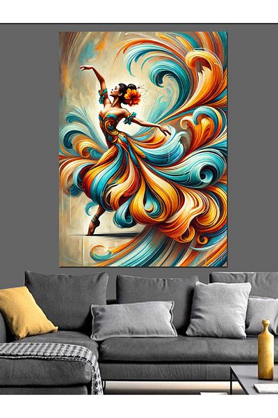 Tablomega Colorful Abstract Dancer Decorative Canvas - Mdf Wooden Painting