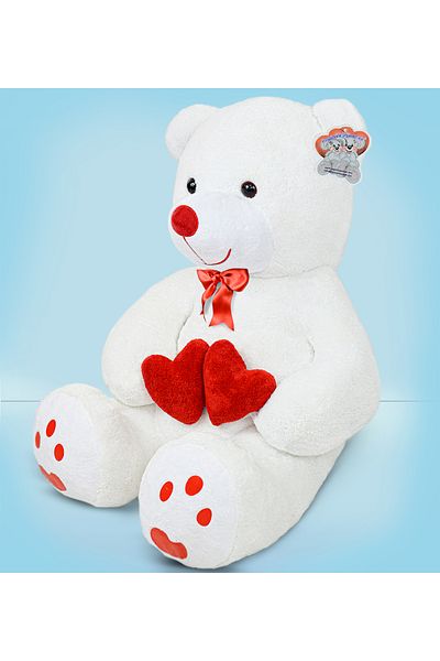 Pandamkee دمية دب بوبو قطيفة بيضاء مقاس 100 سم