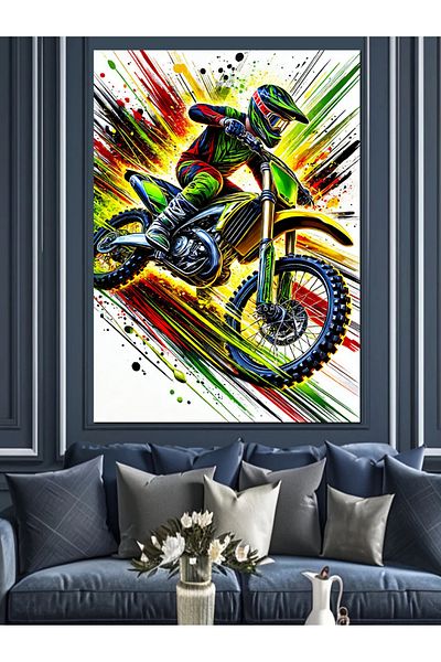Tablomega Motor Racing and Colors Διακοσμητικός Καμβάς - Ξύλινος Πίνακας MDF