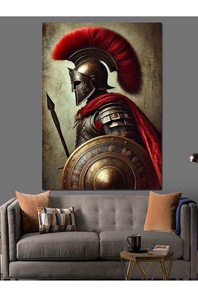 Tablomega Roman Military Portrait Decorative Canvas - Mdf Wooden Painting
