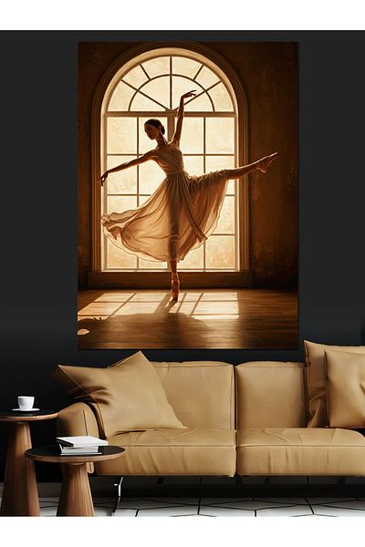 Tablomega Ballerina Woman Decorative Canvas - Mdf Wooden Painting