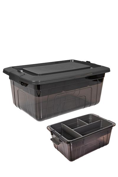 Herevin 5.75 Lt Gray Color Compartment Storage Box - 210 mm X 312 mm X 140 mm