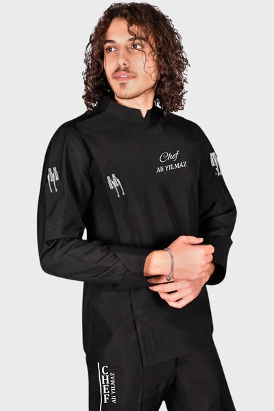 Üniformanya Costum de bucătar - cu cadou cu nume, jachetă și haine de bucătar...