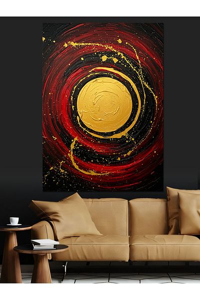 Tablomega Pânză decorativă abstractă Cerc de culoare - Lemn MDF