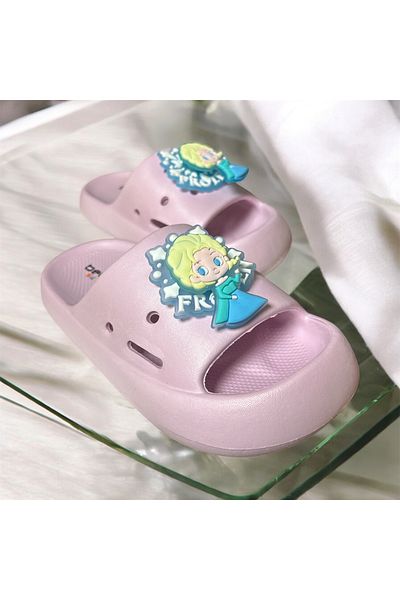 Akınal Bella Girl's Beach Pool Play Figured Slippers Suitable for Daily Use