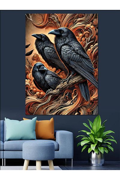 Tablomega Canvas Decorativ Râițe și Artă Întunecată - Pictură din Lemn MDF