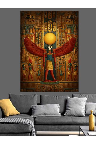 Tablomega Egiptul Antic și Zeul Soarelui Icon Canvas Decorativ - MDF Lemn Pictat