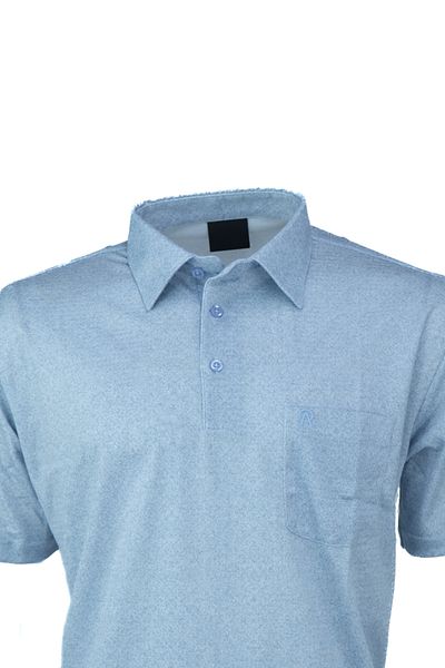 Oppland Cămașă pentru bărbați Tricou cu guler cu buzunar, mânecă scurtă, model Carlo, țesătură de bumbac, cu croiala relaxată, vară
