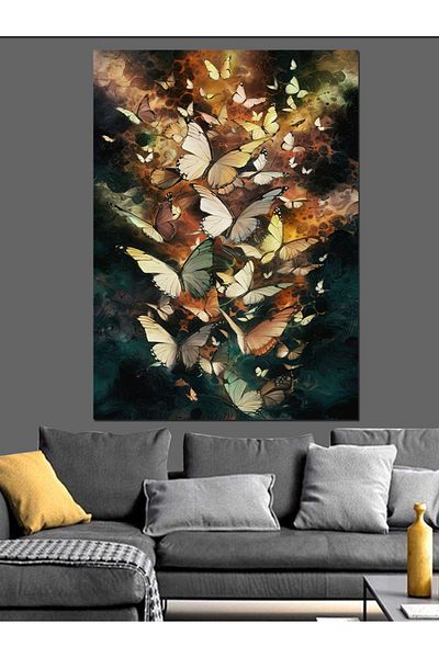 Tablomega Canvas Decorativ Aripi Curcubeu - Tablou din Lemn MDF