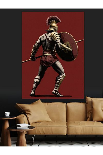 Tablomega Roma Warrior and Strength Canvas Decorativă - Lemn MDF