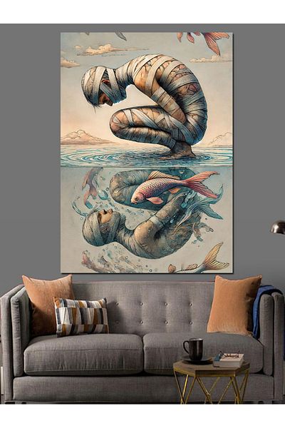 Tablomega Charming Submarine Figure Decorative Canvas - Mdf Wooden Painting